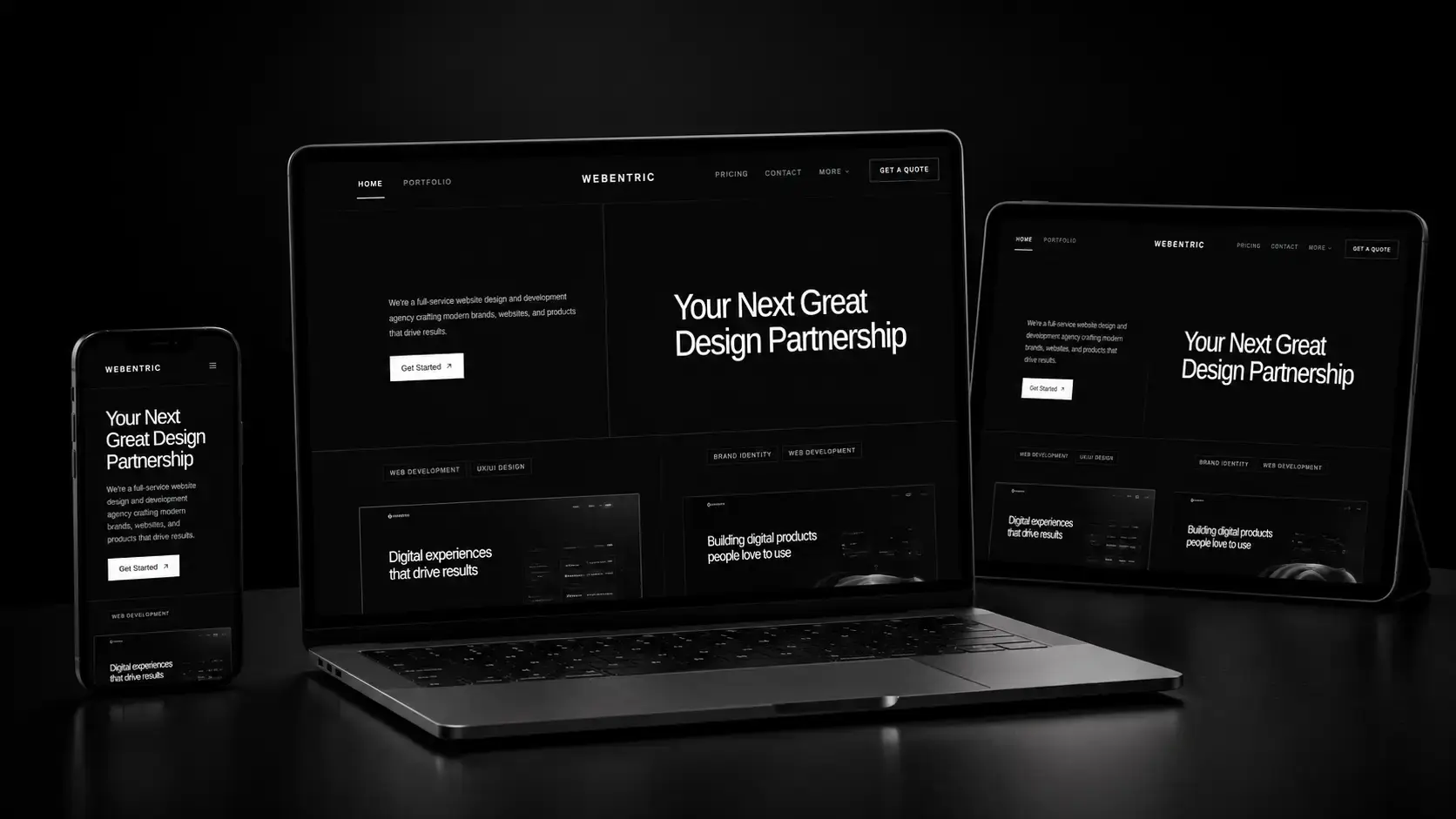 Webentric team designing and developing a business website for a client in Delhi