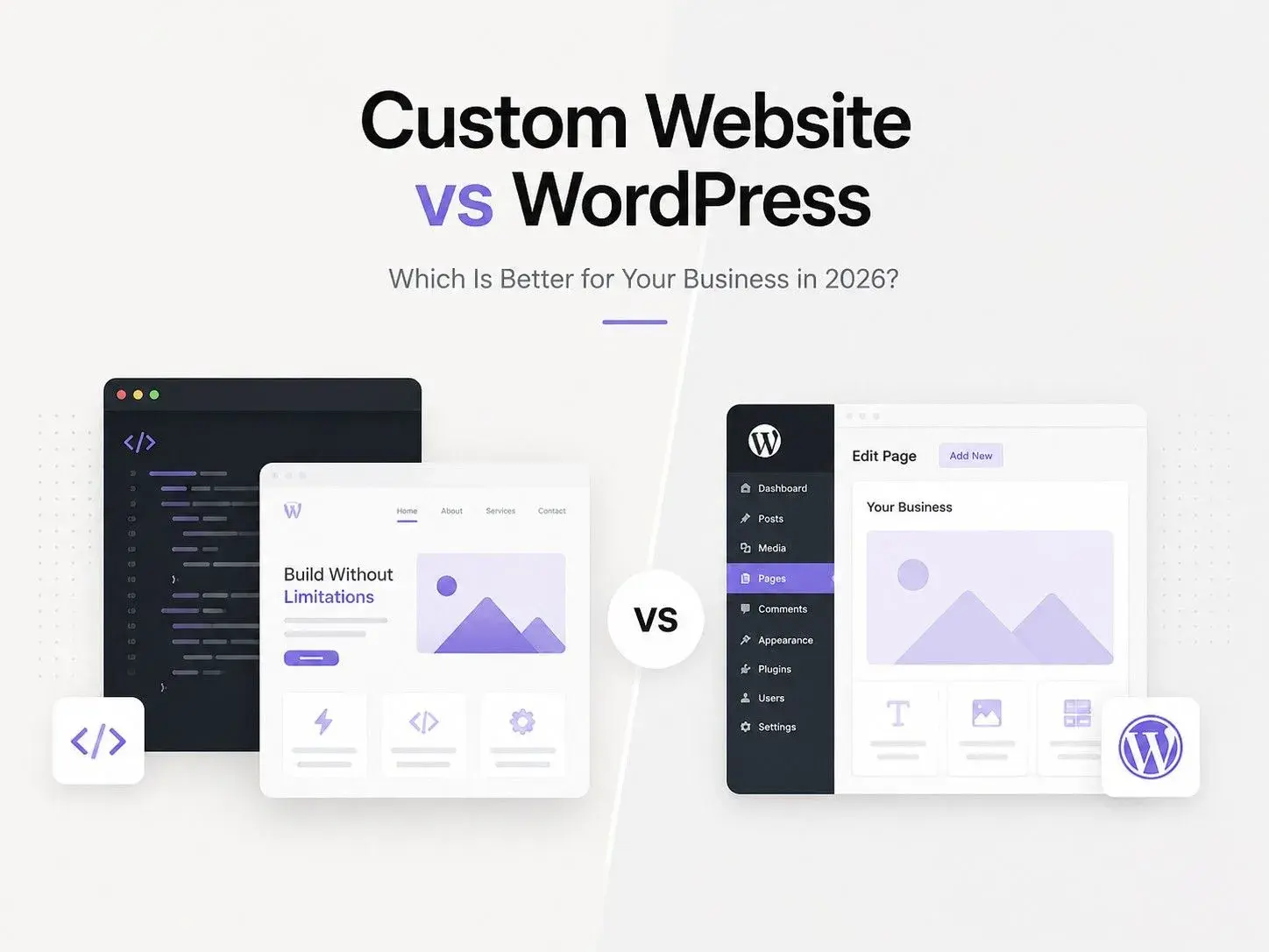 Custom Website vs WordPress: Which Is Better for Your Business in 2026?