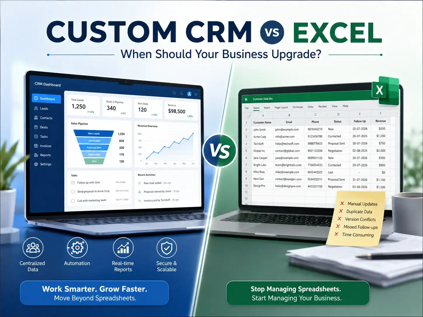 Custom CRM vs Excel: When Should Your Business Upgrade?