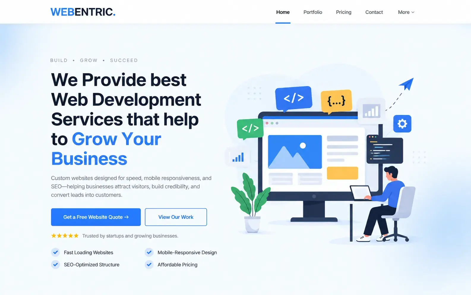 Business Consulting Website — website designed and developed by Webentric