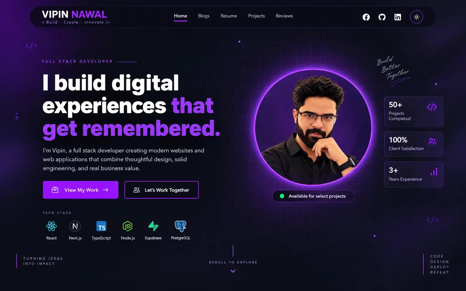 Portfolio Website — website designed and developed by Webentric