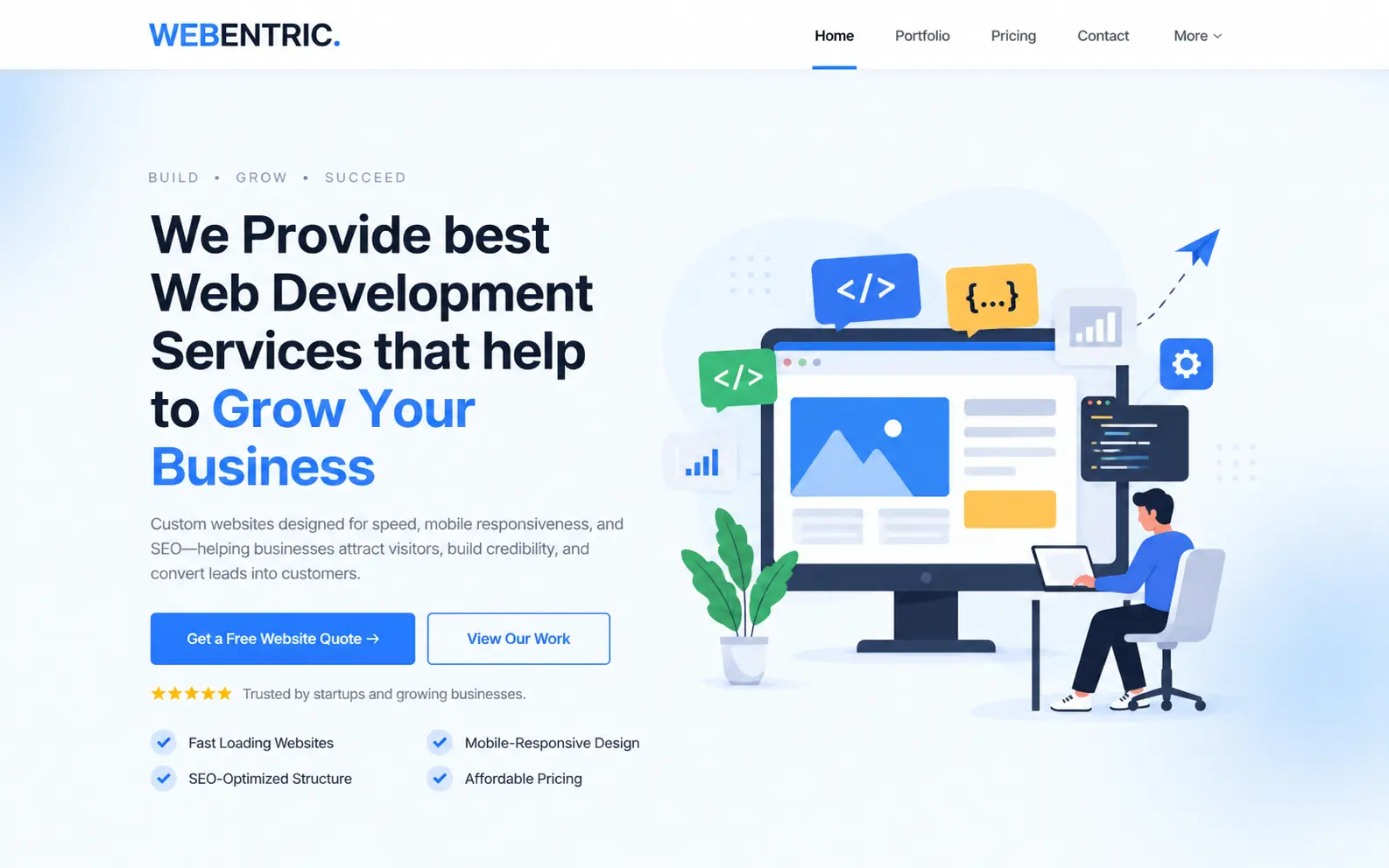 Business Consulting Website — website designed and developed by Webentric