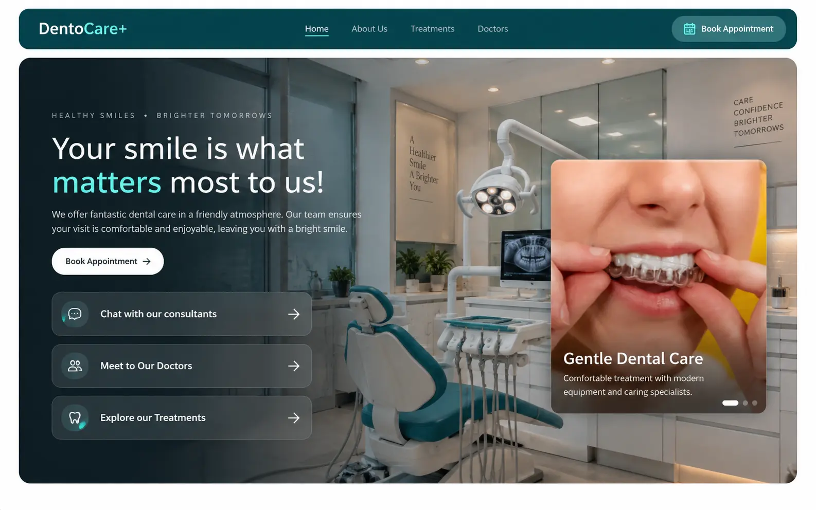 Dental Clinic Website — website designed and developed by Webentric