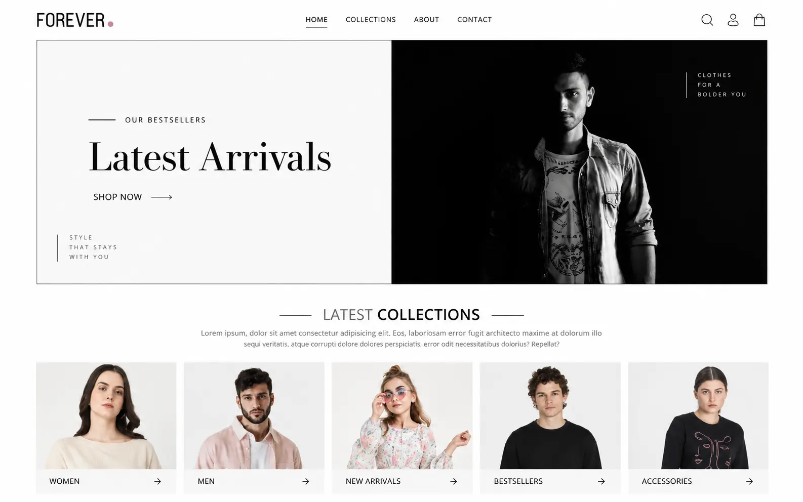 E-Commerce Store — website designed and developed by Webentric