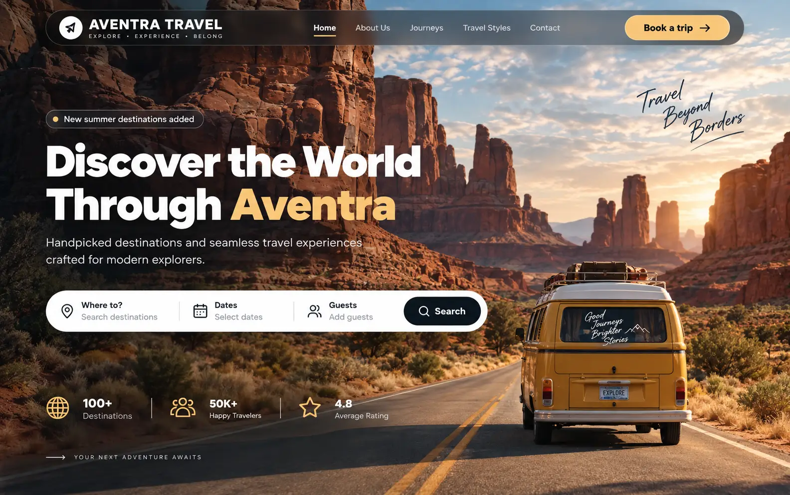 Travel Agency — website designed and developed by Webentric